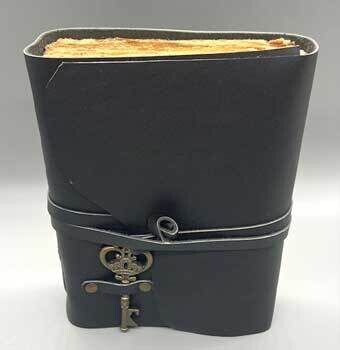 Key Aged Black Leather W/ Cord