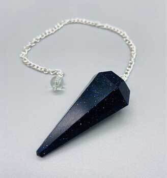 6-sided Blue Goldstone Pendulum