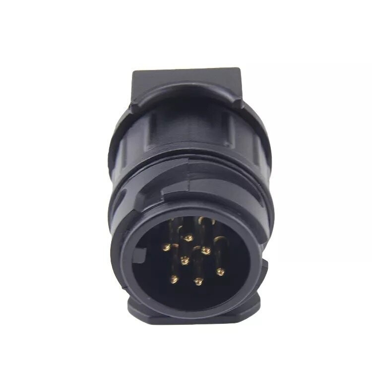 Adaptador de 13 a 7 pines para enchufe de remolque, caravana, portabicicletas.