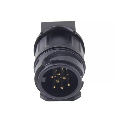 Adaptador de 13 a 7 pines para enchufe de remolque, caravana, portabicicletas.