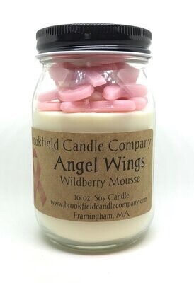 BREAST CANCER "ANGEL WINGS" CANDLE