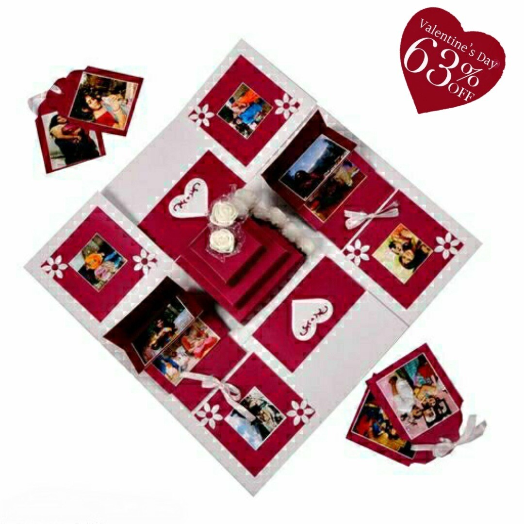 Crafted with Beauty and Art Explosion DIY Photo box for Valentine&#39;s Day , Birthday for Someone special