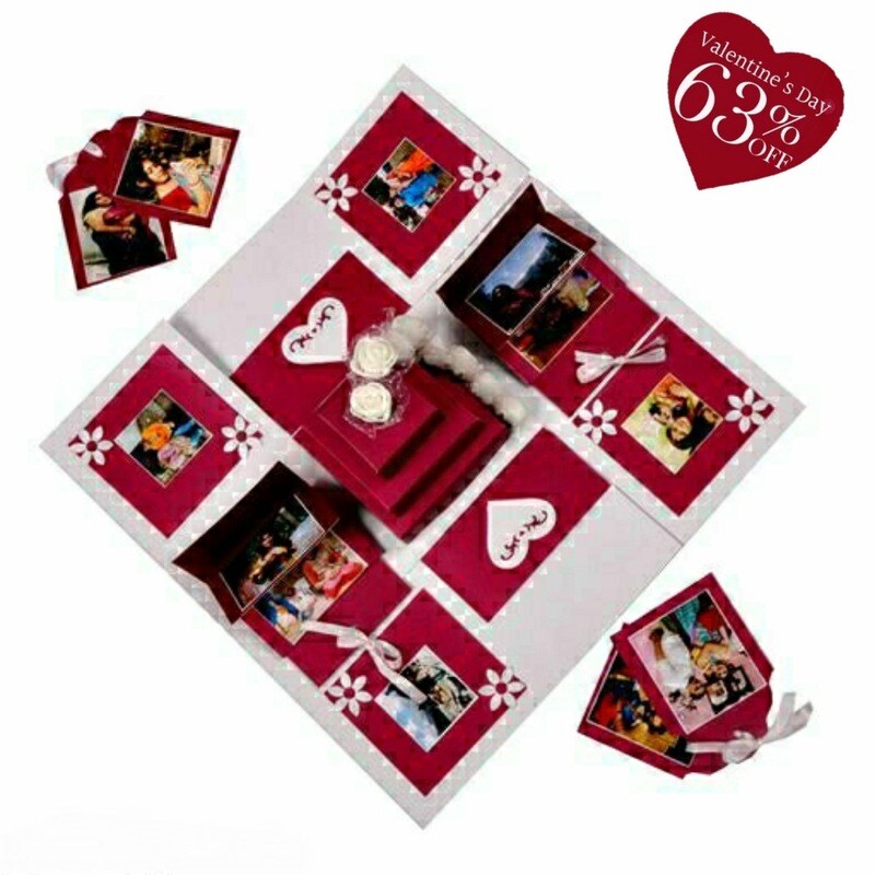 Crafted with Beauty and Art Explosion DIY Photo box for Valentine&#39;s Day , Birthday for Someone special