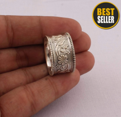 Thumb Ring 925-Antique Silver Ring,Sterling Silver Ring,Handcrafted Boho Ring,Plain Silver Ring