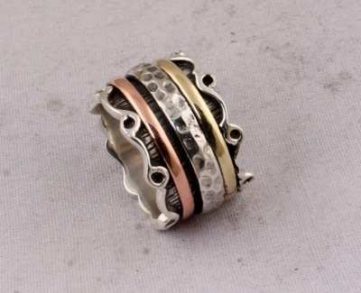 Spinner Ring, Silver Jewelry,Meditation Ring, Spinning Ring,Thumb Ring, Three Tone Ring, 925 Sterling Silver Ring,Handmade Jewelry Spinner Ring, Silver Jewelry,Meditation Ring, Spinning Ring,Thumb Ring, Three Tone Ring, 925 Sterling Silver Ring,Handmade Jewelry