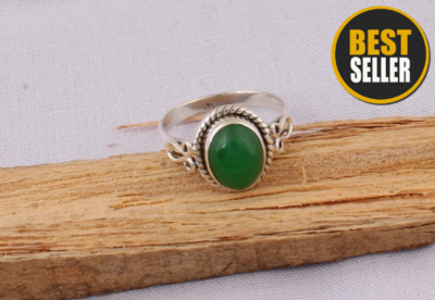 Beautiful Green Jade Top Quality Gemstone Ring,Oval Ring 925-Sterling Silver Ring,Antique Silver Ring,Middle Finger Ring Gift For Him