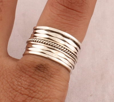 925-Sterling Solid Silver Ring,Handicraft Boho Ring,Antique Silver Ring,Thumb Ring,Spinner Ring,Wedding Gift Spinner Ring