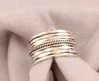 925-Sterling Solid Silver Ring,Handicraft Boho Ring,Antique Silver Ring,Thumb Ring,Spinner Ring,Wedding Gift Spinner Ring