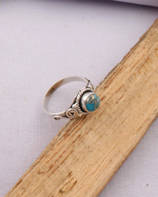 Composite Turquoise Top Quality Gemstone Ring 925 Sterling Silver Ring,Antique Silver Ring,Engagement Ring,Middle Finger Ring ECWID TOP SELL