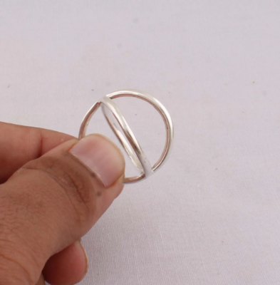 Solid 925 Sterling Silver Plain Band Ring For Women, Fancy Handmade Ring, Minimalist Plain Ring, Bridal Ring, Statement Ring, Gift For Her