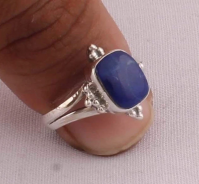 Natural Amazing Lapis Top Quality Gemstone Ring Cabochon Stone Ring 925-Sterling Silver Ring,Antique Silver Ring,Index Finger Ring