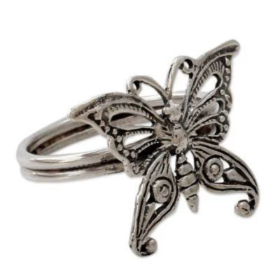 Butterfly Shape Ring 925-Sterling Solid Silver Ring Antique Silver Ring Handcrafted Boho Ring Gift For Her