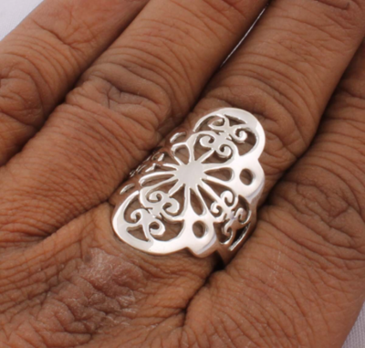 Middle Finger Ring 925-Sterling Silver Ring, Antique Silver Ring, Handcrafted Boho Ring, Wedding Ring, Plain Silver Ring Gift For Her