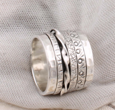 Artisan Ring, Spinner Ring, Anxiety Ring, Meditation Ring, Spinning Ring, Thumb Ring, Handmade Jewelry Gift ECWID TOP SELL