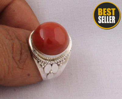 Red Onyx Gemstone Ring,Wedding Ring 925-Antique Silver Ring Middle Finger Ring Sterling Solid Silver Ring Boho Ring Gift For Him