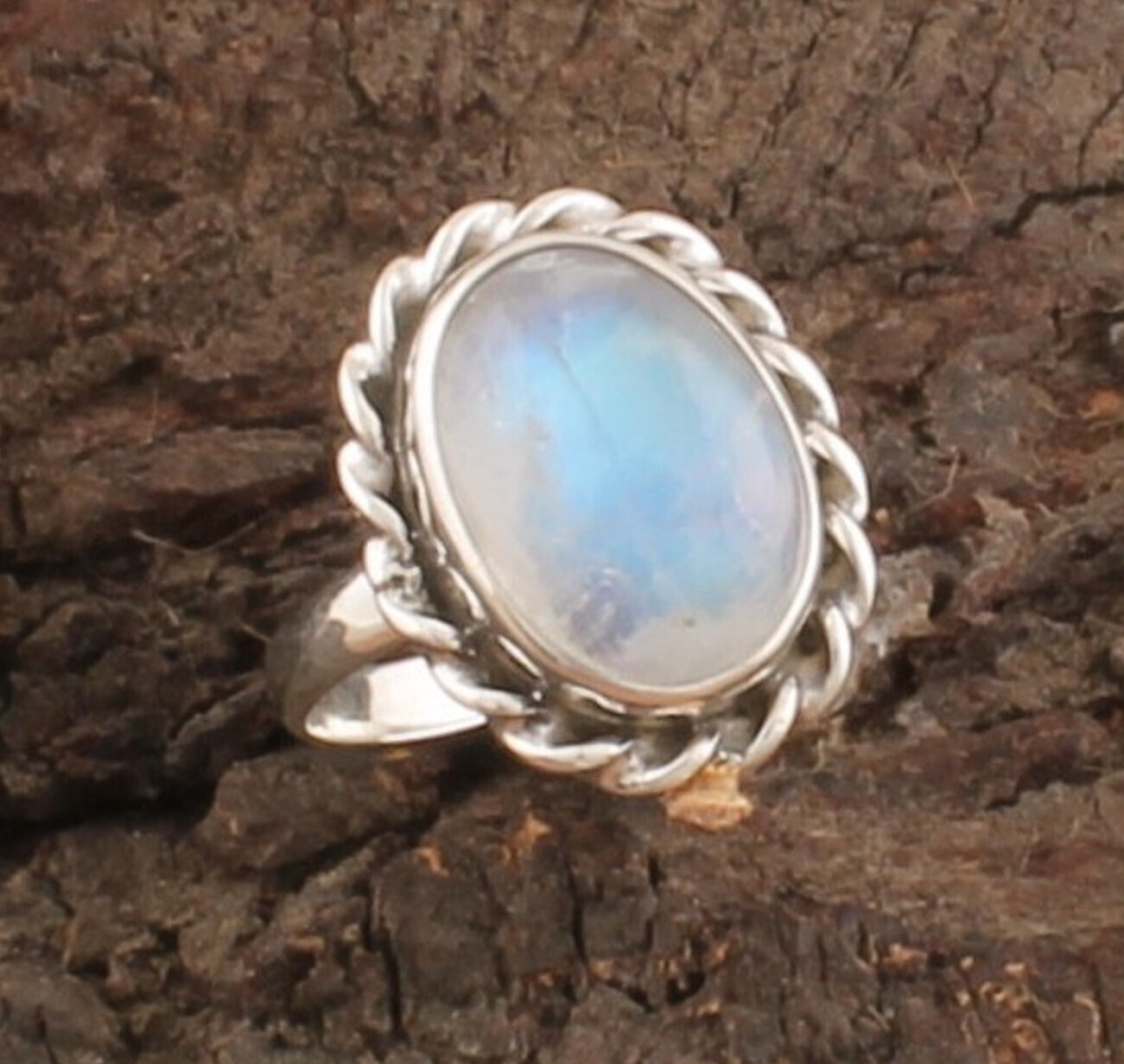 Rainbow Moonstone Ring - Solid 925 Sterling Silver Ring - Designer Ring - Engagement Oval Shape Ring - Handmade Ring For Women Gifts Idea