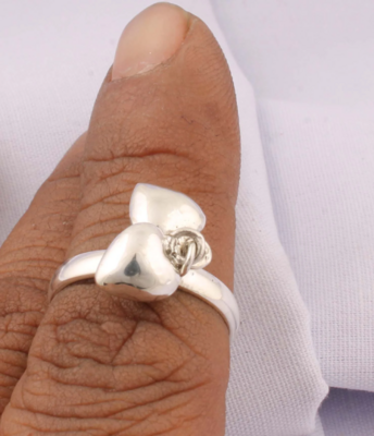 Girls Ring Finger Ring 925-Antique Silver Ring,Sterling Silver Ring,Couple Gift Item Ring,Two Heard Ring Gift For Girls
