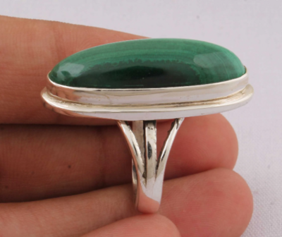 Amazing Malachite Top Quality Gemstone Ring 925-Sterling Silver Ring,Middle Finger Ring Antique Silver Ring Engagement Ring,Gift For Her