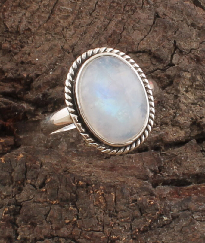 Natural Rainbow Moonstone Ring - Solid 925 Sterling Silver Ring - Designer Ring - Engagement Oval Shape Ring - Handmade Jewelry For Women Weddings Gifts Idea