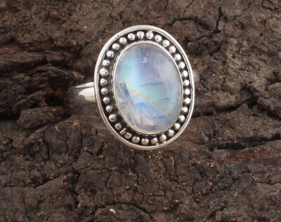 Natural Rainbow Moonstone Ring - Solid 925 Sterling Silver Ring - Designer Ring - Engagement Oval Shape Ring - Handmade Jewelry For Women Weddings Gifts For Her
