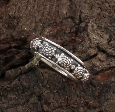 Turtle Solid 925 Sterling Silver Spinner Ring For Women, Solid Silver Tortoise Meditation Ring For Him, Turtle Anxiety Ring For Wedding Gift