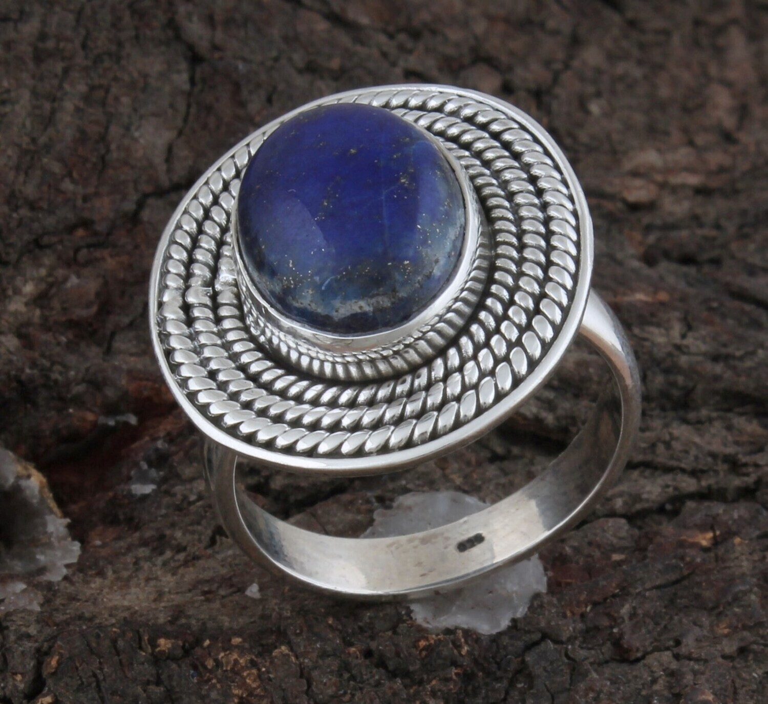 Natural Amazing Lapis Lazuli Top Quality Gemstone Ring / Cabochon Oval Stone 925 Sterling Silver Designer Ring /  Antique Silver Ring / Index Finger Ring / Weddings Gifts For Her