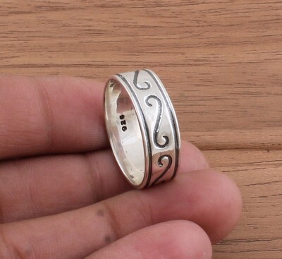 Amazing 925 Sterling Solid Silver Ring / AAA Quality Boho Ring / Antique Designer Silver Ring / Thumb Ring / Silver Band Ring Ecwid Cyber-2022 BOHO SILVER