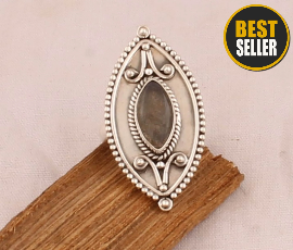 Natural Labradorite Marquise Gemstone Silver Ring - 925 Sterling Solid Silver Ring - Designer Marquise Shape Ring - Gift For Her