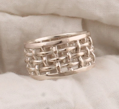 Big Size 925 Sterling Silver Unique Ring For Women, Plain Sterling Silver Ring, Channel Ring, Middle Finger, Silver Jewelry