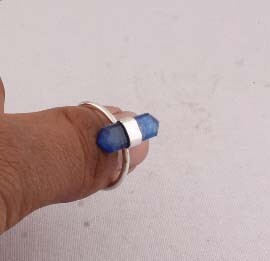 Beautiful Iolite Gemstone Ring 925-Sterling Silver Ring,Antique Silver Ring Top Quality Pencil Stone Ring,Engagement Ring Finger Ring