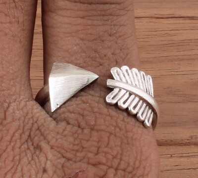 Solid 925 Sterling Silver Ring - Antique Silver Aero Plain Ring - Adjustable Boho Ring - Finger Ring - Weddings Anniversary Gifts For Her