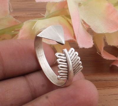 Solid 925 Sterling Silver Ring - Antique Silver Aero Plain Ring - Adjustable Boho Ring - Finger Ring - Weddings Anniversary Gifts For Her
