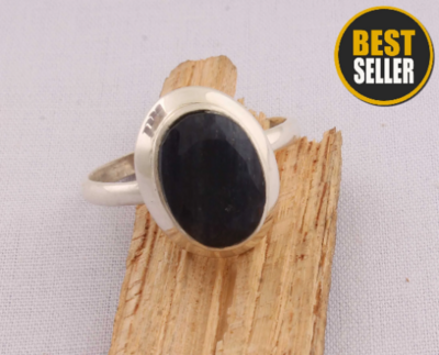 Amazing Blue Sapphire Top Quality Gemstone Ring 925-Sterling Silver Ring,Middle Finger Ring Antique Silver Ring Engagement Ring,Gift For Her