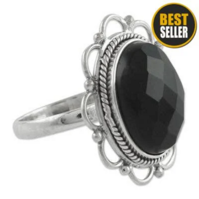 Natural Black Onyx AAA+Quality Gemstone Handcrafted Ring Cut,Opaque Stone Boho Ring,Antique Silver Ring,Middle Finger Ring Natural Black Onyx AAA+Quality Gemstone Handcrafted Ring Cut,Opaque Stone Boho Ring,Antique Silver Ring,Middle Finger Ring