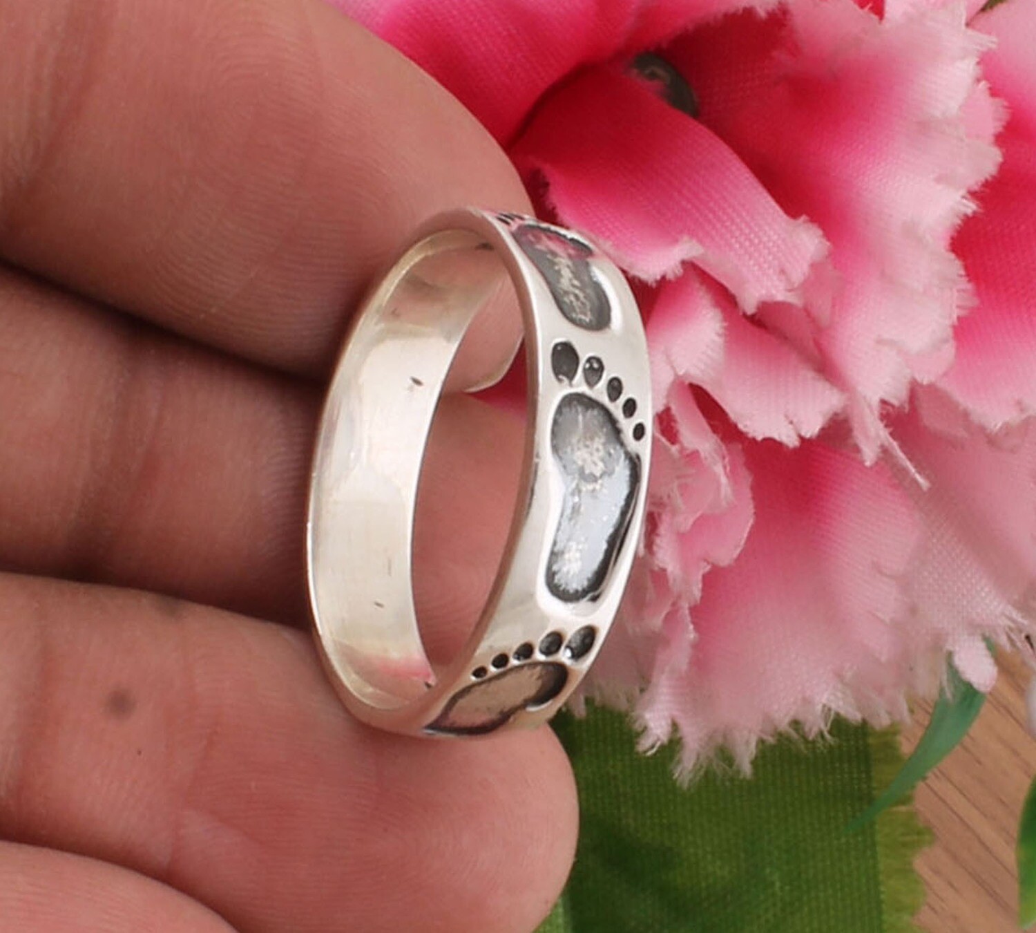 Footwear 925 Sterling Solid Silver AAA Quality Boho Ring / Antique Designer Silver Ring / Thumb Ring / Silver Band Ring Ecwid Cyber-2022 BOHO SILVER