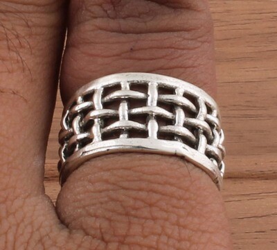 Amazing Filigree Solid 925 Sterling Silver Band Ring - Handmade Solid Silver Band For Girls Ring - AAA+Quality Mom &amp; Sun Gifts For Her