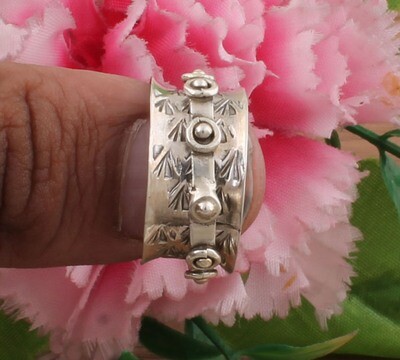 Beautiful 925 Sterling Solid Silver Spinner Band Ring / AAA Quality Boho Ring / Antique Designer Silver Ring / Thumb Ring / Girlfriends Gifts For Her