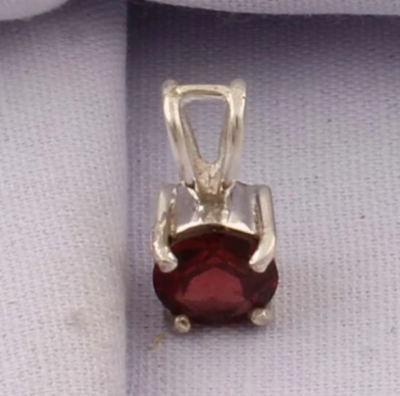 Natural Red Garnet Top Quality Gemstone Pendant Cut Stone Boho Pendant,Small Size Pendant 925-Sterling Solid Silver Pendant Gift For Her