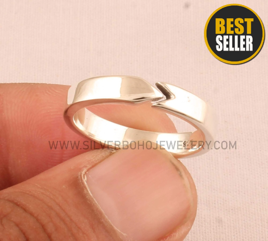 Arrow Adjustable Silver Ring - 925 Sterling Silver Adjustable Band Ring - Bohemian Ring - Handmade Women Band Ring - Boho Arrow Ring For Her