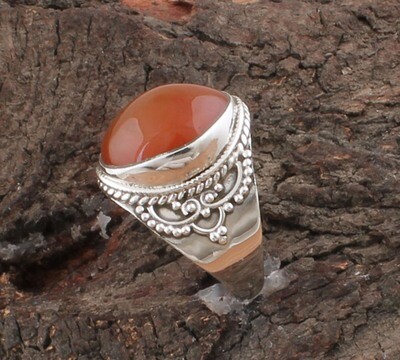 Beautiful Natural Red Onyx Oval Gemstone Solid 925 Sterling Silver Ring For Girls / Handmade Silver Designer Ring / Women Wedding Gifts Him