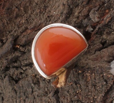 Moon Red Onyx Gemstone Ring Wedding Ring 925-Antique Silver Ring Middle Finger Ring Sterling Solid Silver Ring Boho Ring Gift For Him