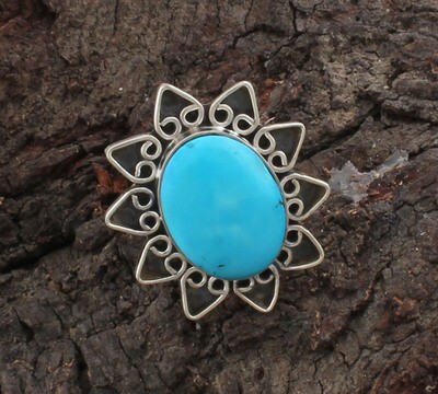 Natural Sleeping Beauty Turquoise AAA+Quality Gemstone Ring, Boho Oval Ring,925-Sterling Silver Ring,Antique Silver Ring Midder Finger Ring