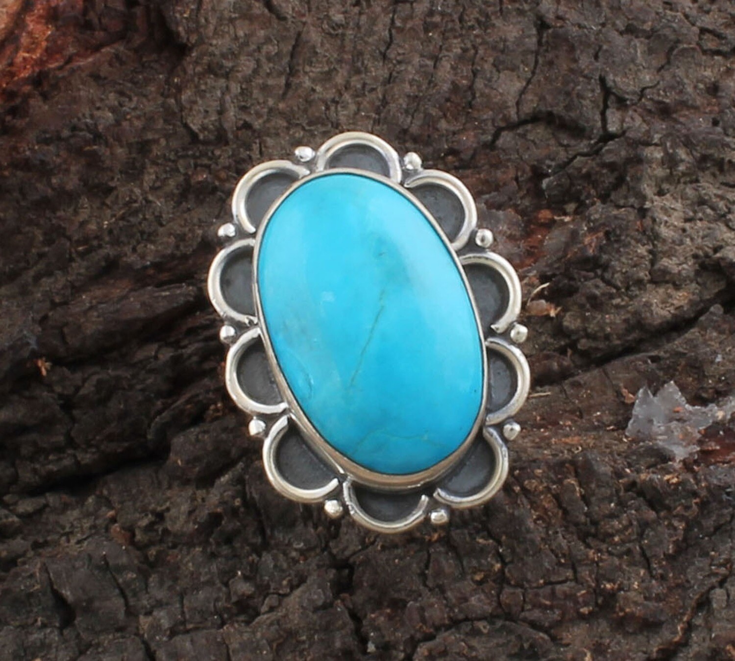 925 Sterling Solid Silver Ring,Amazing Natural Sleeping Beauty Turquoise Gemstone Ring, Designer Boho Oval Ring, Antique Silver Ring Midder Finger Ring For Women Gifts Her