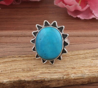 925 Sterling Solid Silver Beautiful Natural Sleeping Beauty Turquoise Gemstone Ring - Designer Boho Oval Ring - Antique Silver Ring Midder Finger Ring For Girlfriends Gifts Him 925 Sterling Solid Silver Beautiful Natural Sleeping Beauty Turquoise Gemstone Ring - Designer Boho Oval Ring - Antique Silver Ring Midder Finger Ring For Girlfriends Gifts Him