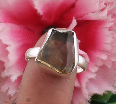 925 Sterling Solid Silver Citrine Ring - Rough Ring - Index Finger Rough Citrine Fancy Gemstone Row Ring - One Of Kind Ring 925 Sterling Solid Silver Citrine Ring - Rough Ring - Index Finger Rough Citrine Fancy Gemstone Row Ring - One Of Kind Ring