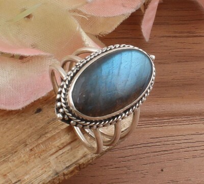 AAA+Quality Three Layer Natural Labradorite Gemstone 925 Sterling Silver Ring | Oval Blue Fire Stone Handmade Jewelry | Women Wedding Jewelry | Mom Gifts For Him AAA+Quality Three Layer Natural Labradorite Gemstone 925 Sterling Silver Ring | Oval Blue Fire Stone Handmade Jewelry | Women Wedding Jewelry | Mom Gifts For Him