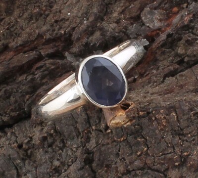Beautiful Natural Iolite Gemstone 925 Sterling Silver Ring,Antique Silver Ring,Simple Plain Oval Cut Stone Ring,Weddigs Engagement Ring For Women Gifts Him