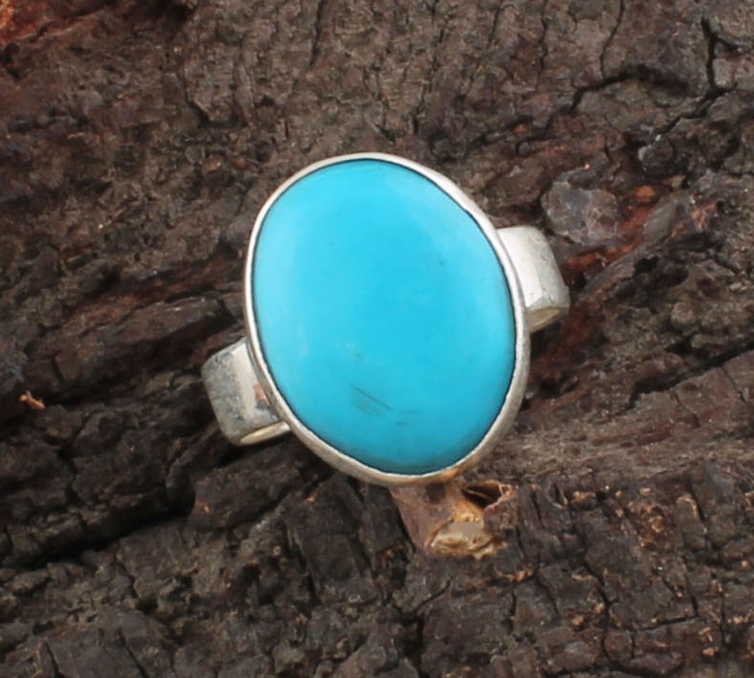 Amazing 925 Sterling Solid Silver Natural Sleeping Beauty Turquoise Gemstone Ring | Simple Boho Oval Ring | Antique Silver Ring For Women Weddings Gifts Idea