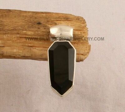 Pendant Solid 925 Sterling Silver Black Onyx Pendant Necklace Gemstone Pendant