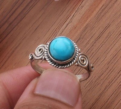 Amazing 925 Sterling Solid Silver Beautiful Natural Sleeping Beauty Turquoise Gemstone Ring - Designer Boho Oval Ring - Antique Silver Ring Midder Finger Ring For Girlfriends Gifts Him Amazing 925 Sterling Solid Silver Beautiful Natural Sleeping Beauty Turquoise Gemstone Ring - Designer Boho Oval Ring - Antique Silver Ring Midder Finger Ring For Girlfriends Gifts Him